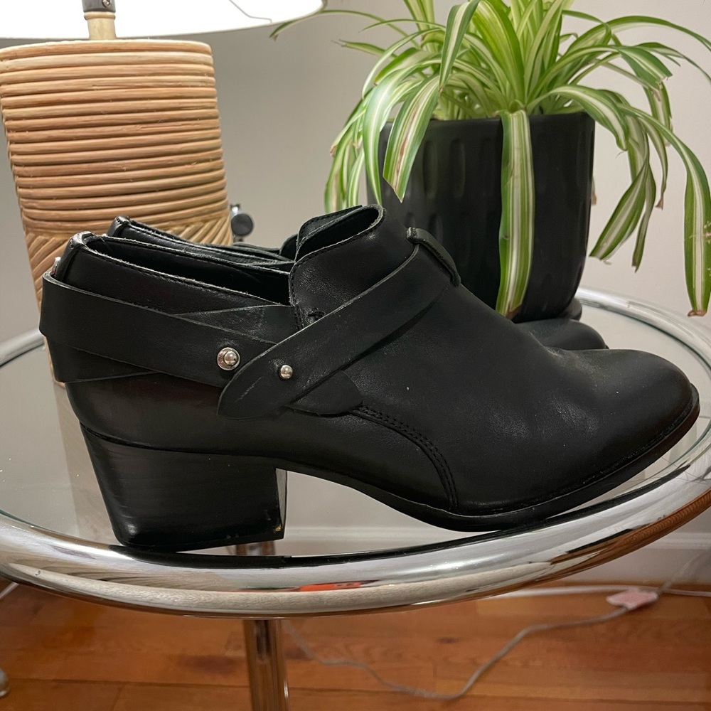 rag & bone Black Leather Ankle Booties